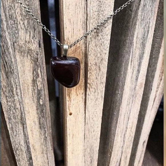 Black Obsidian Crystal Necklace - Picture 3 of 3